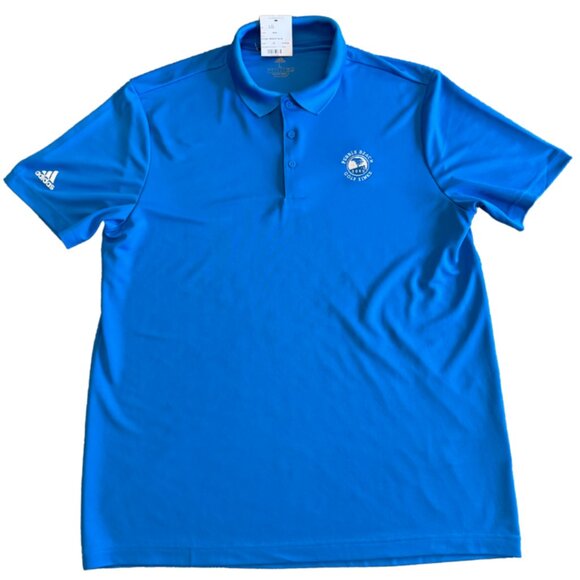 Pebble Beach Golf Men's Performance Polo by Adidas Bright Blue Size L NWT - Picture 2 of 6